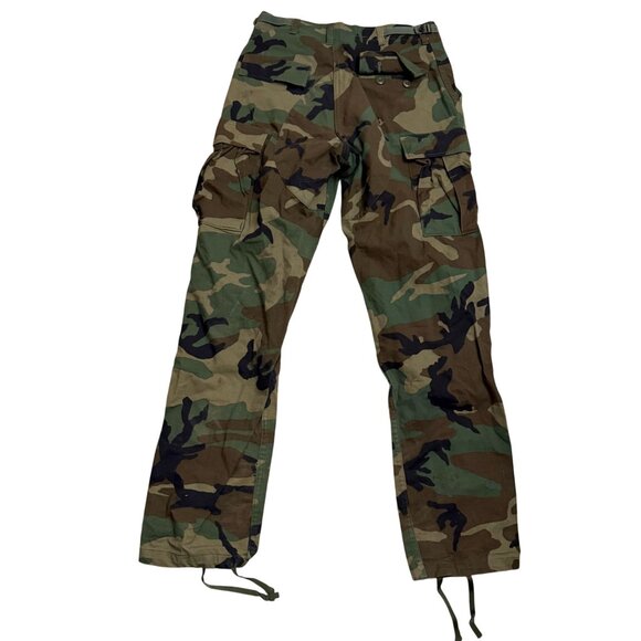 US Military Army Woodland Camo Uniform Cargo Pants Mens SZ Small Long Multicolor - Picture 2 of 9
